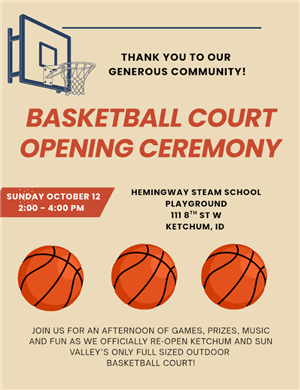 Basketball Court Opening Ceremony; Ceremonia de inauguración de la cancha de baloncesto