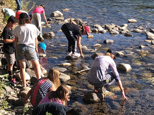 Taking water samples. Taking water samples.