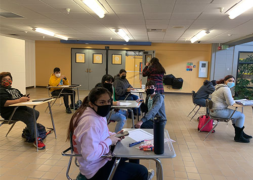 Students in the Helping Hands Program 