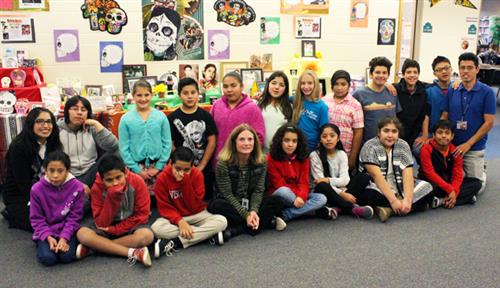 Wood River Middle School Students Day of the dead 
